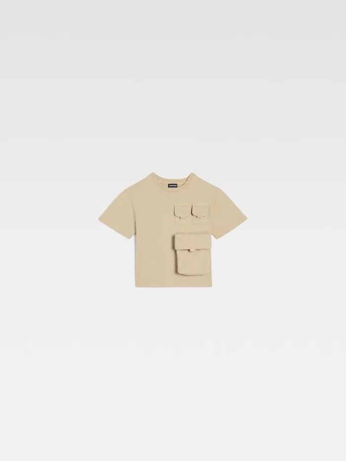 JACQUEMUS The Bolso Kids039 Tshirt Dark Beige WomenMen Tops JACQUEMUS The Bolso Kids039 Tshirt Dark Beige WomenMen Tops