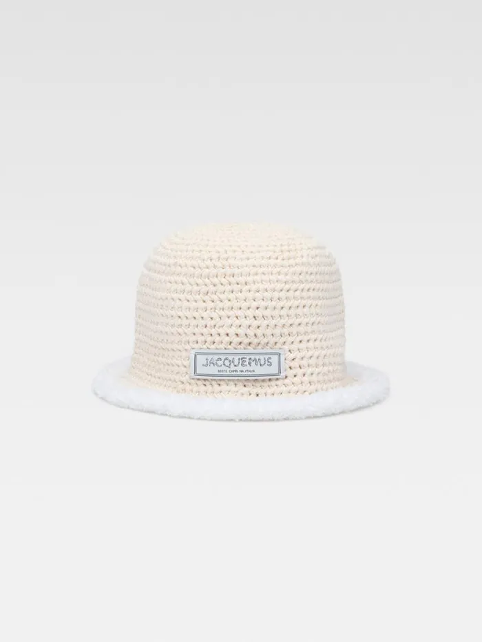 JACQUEMUS The Bordino Bucket Hat Offwhite WomenMen Hats