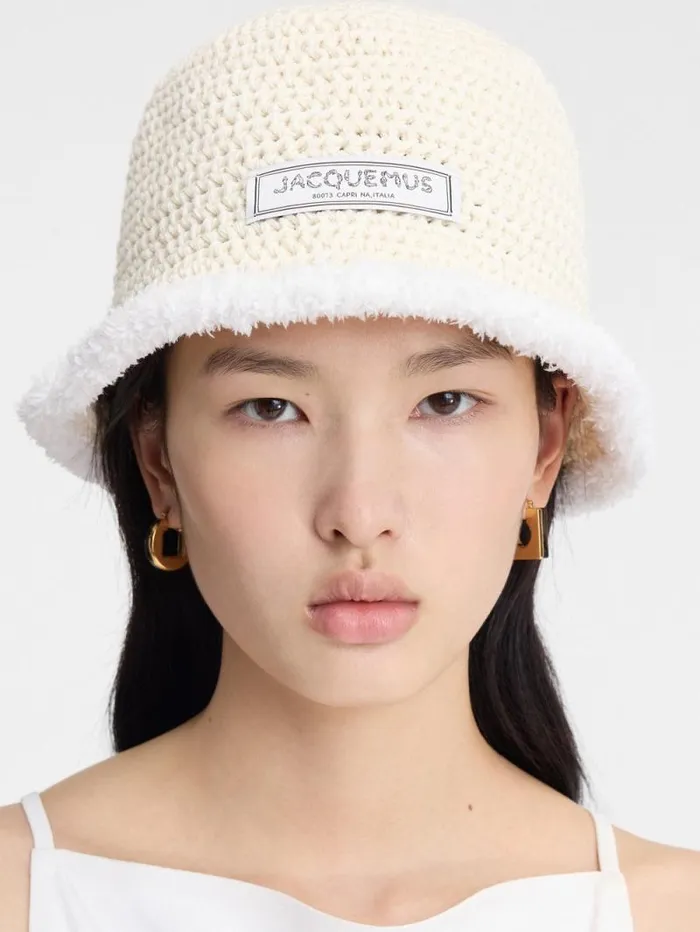 JACQUEMUS The Bordino Bucket Hat Offwhite WomenMen Hats JACQUEMUS The Bordino Bucket Hat Offwhite WomenMen Hats