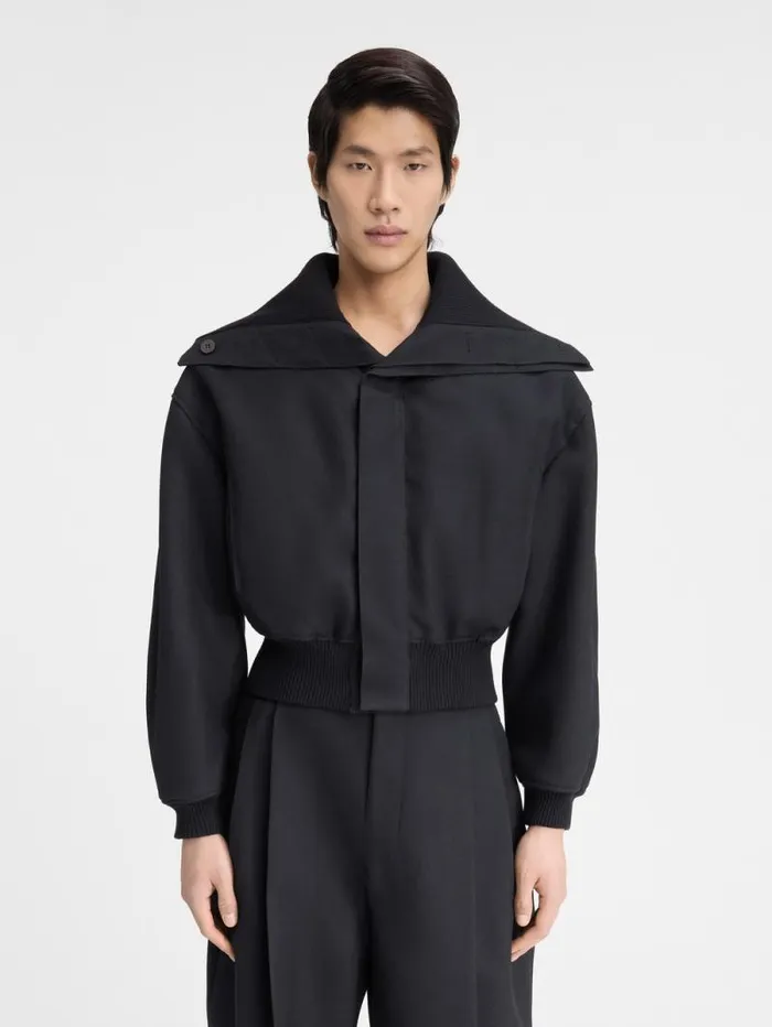 JACQUEMUS The Bordo Bomber Jacket Black Men Coats and Jackets JACQUEMUS The Bordo Bomber Jacket Black Men Coats and Jackets