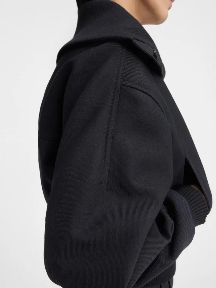JACQUEMUS The Bordo Bomber Jacket Black Men Coats and Jackets JACQUEMUS The Bordo Bomber Jacket Black Men Coats and Jackets