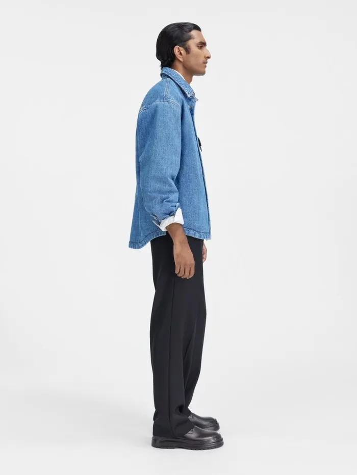 JACQUEMUS The Boulanger Shirt Bluetabac Men Shirts JACQUEMUS The Boulanger Shirt Bluetabac Men Shirts