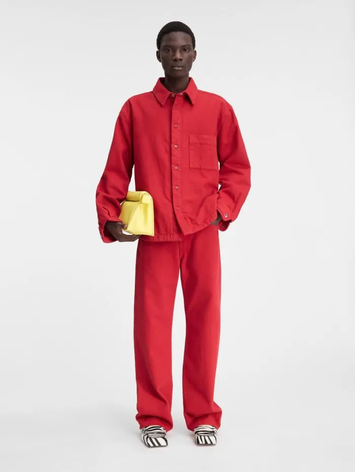 JACQUEMUS The Boulanger Shirt Red Men Shirts