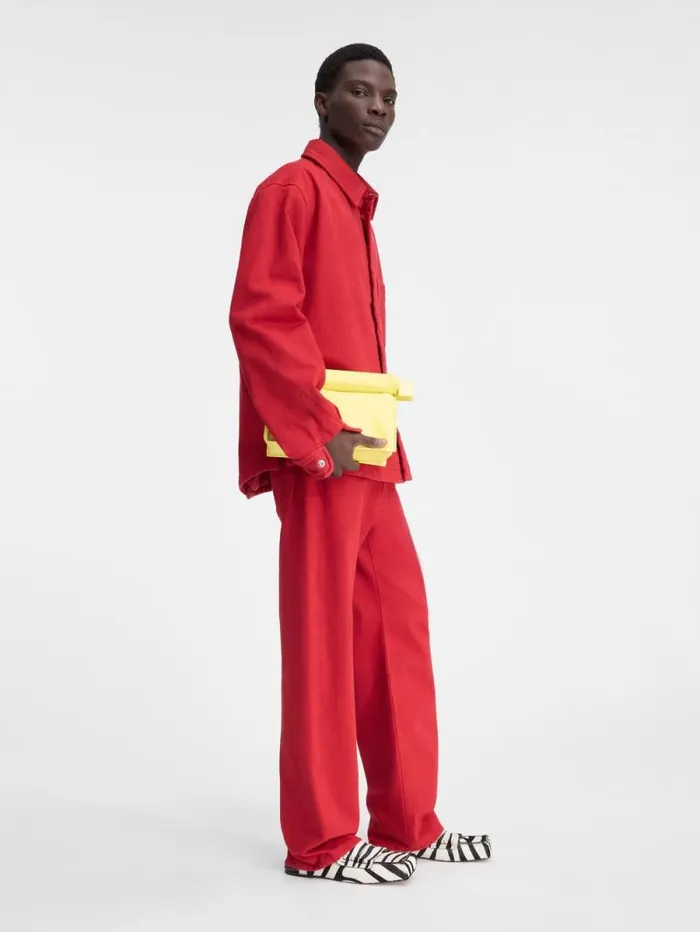 JACQUEMUS The Boulanger Shirt Red Men Shirts JACQUEMUS The Boulanger Shirt Red Men Shirts