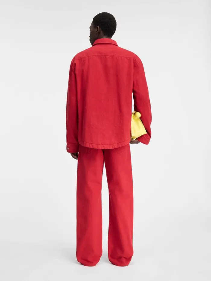 JACQUEMUS The Boulanger Shirt Red Men Shirts JACQUEMUS The Boulanger Shirt Red Men Shirts