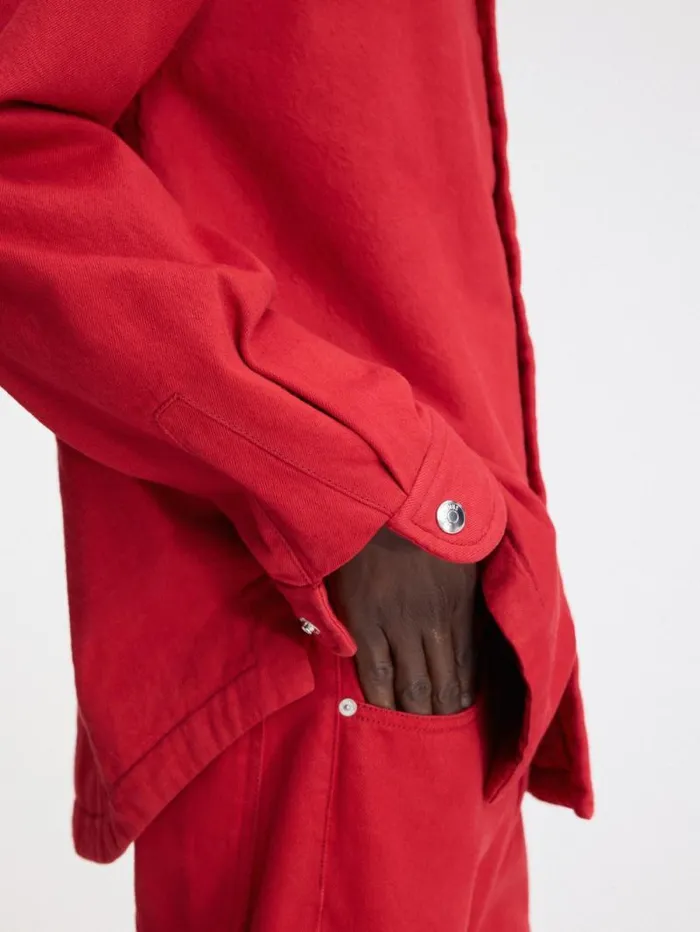 JACQUEMUS The Boulanger Shirt Red Men Shirts JACQUEMUS The Boulanger Shirt Red Men Shirts