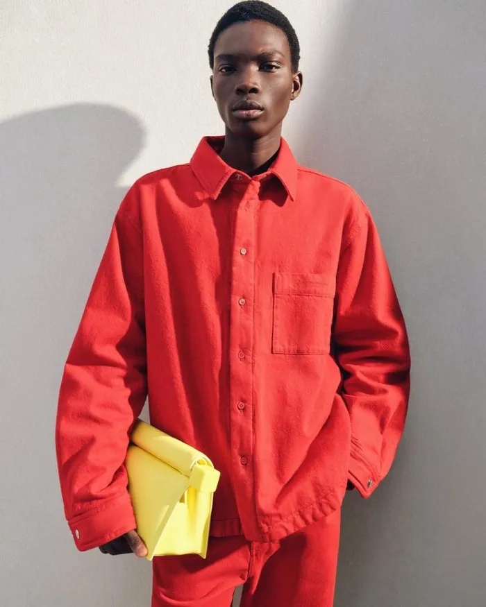 JACQUEMUS The Boulanger Shirt Red Men Shirts JACQUEMUS The Boulanger Shirt Red Men Shirts