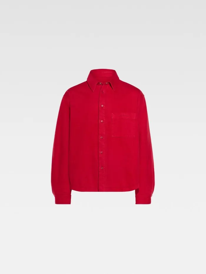 JACQUEMUS The Boulanger Shirt Red Men Shirts JACQUEMUS The Boulanger Shirt Red Men Shirts