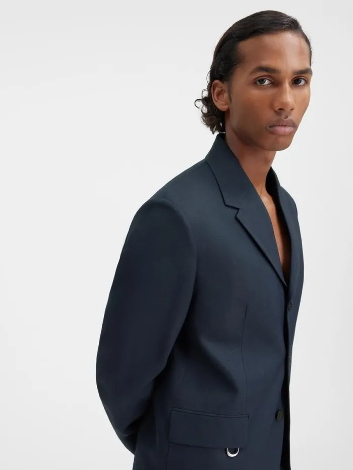 JACQUEMUS The Cabri Jacket Dark Navy Men Coats and Jackets JACQUEMUS The Cabri Jacket Dark Navy Men Coats and Jackets