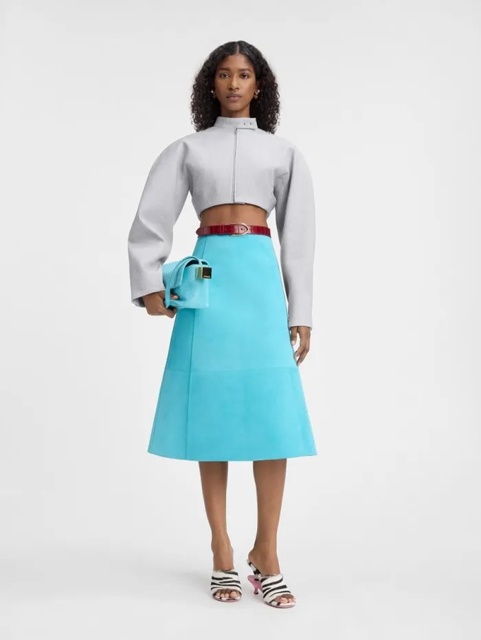 JACQUEMUS The Cabri Jacket Light Grey Women Coats and Jackets