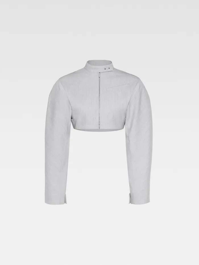 JACQUEMUS The Cabri Jacket Light Grey Women Coats and Jackets JACQUEMUS The Cabri Jacket Light Grey Women Coats and Jackets