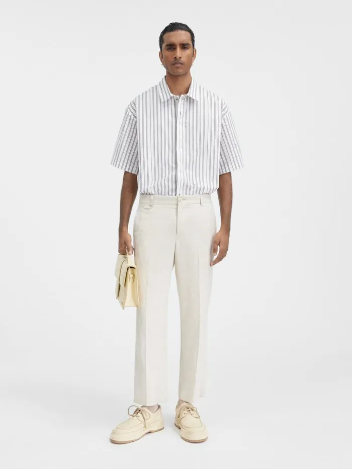 JACQUEMUS The Cabri Pants Light Beige Men Trousers and Shorts