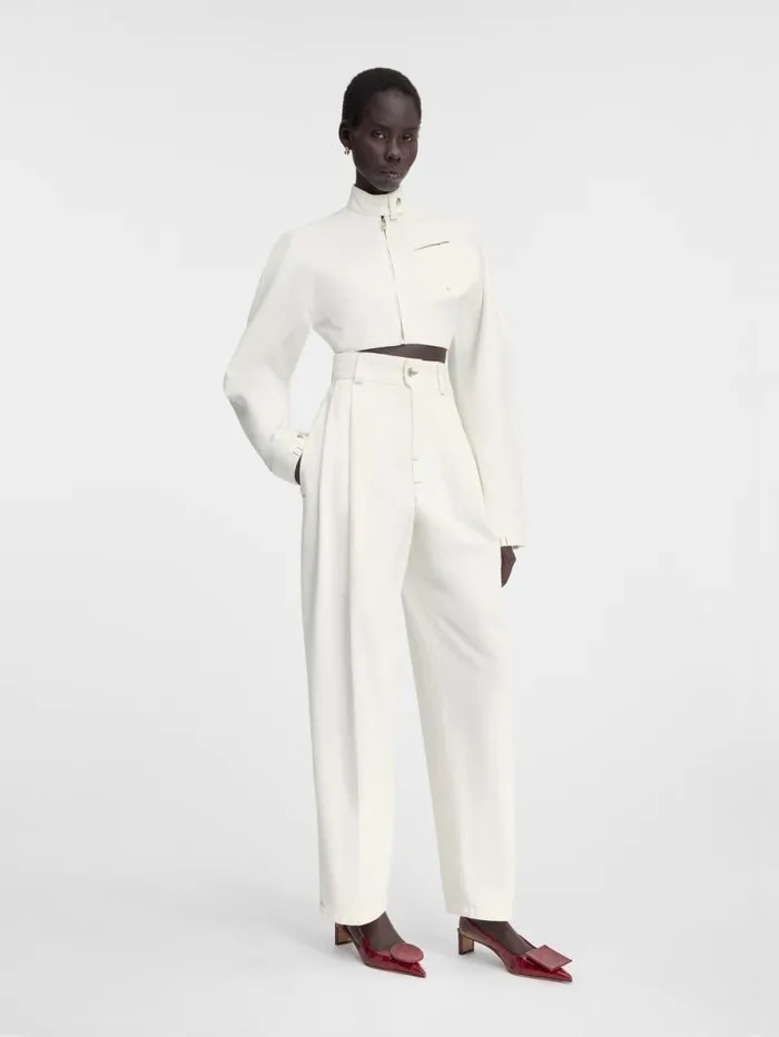 JACQUEMUS The Cabrio Denim DeNmes Jacket Offwhite Women Coats and Jackets JACQUEMUS The Cabrio Denim DeNmes Jacket Offwhite Women Coats and Jackets