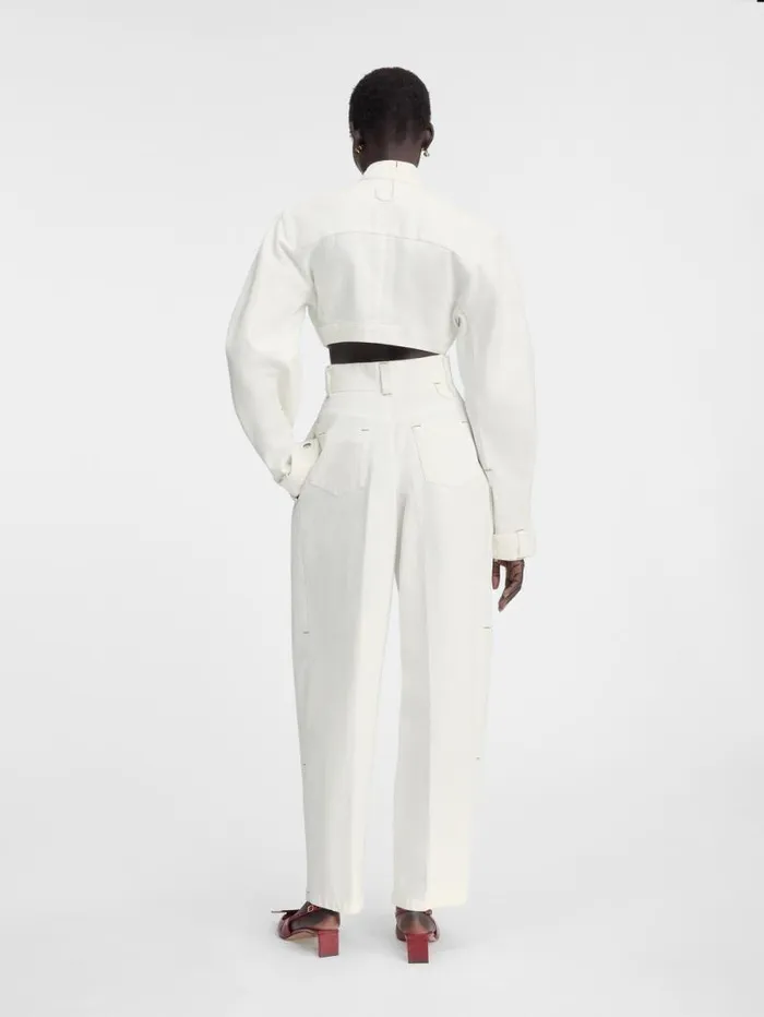 JACQUEMUS The Cabrio Denim DeNmes Jacket Offwhite Women Coats and Jackets JACQUEMUS The Cabrio Denim DeNmes Jacket Offwhite Women Coats and Jackets