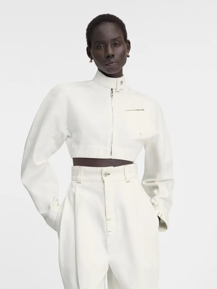 JACQUEMUS The Cabrio Denim DeNmes Jacket Offwhite Women Coats and Jackets JACQUEMUS The Cabrio Denim DeNmes Jacket Offwhite Women Coats and Jackets