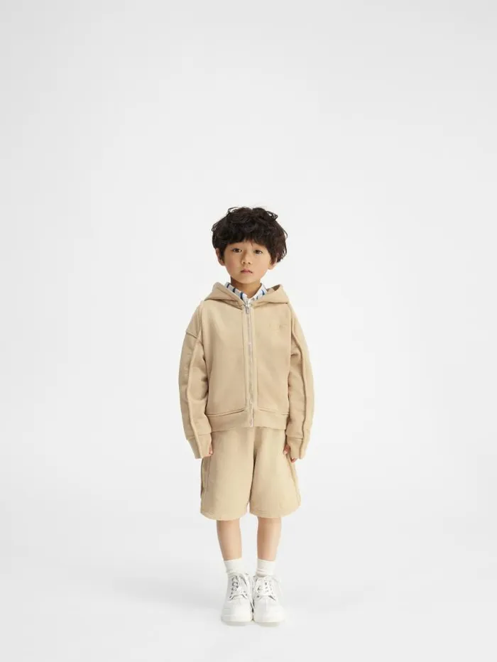 JACQUEMUS The Camargue Kids039 Zipped Sweatshirt Dark Beige WomenMen Tops