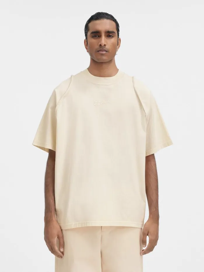 JACQUEMUS The Camargue Tshirt Light Beige Men Tshirts