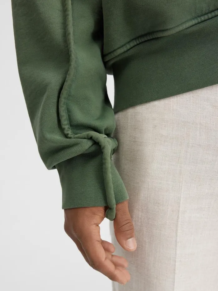 JACQUEMUS The Camargue Zipped Sweatshirt Dark Green Men Sweatshirts and Joggings JACQUEMUS The Camargue Zipped Sweatshirt Dark Green Men Sweatshirts and Joggings