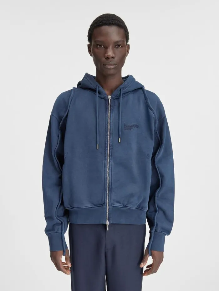 JACQUEMUS The Camargue Zipped Sweatshirt Dark Navy WomenMen Sweatshirts and Joggings