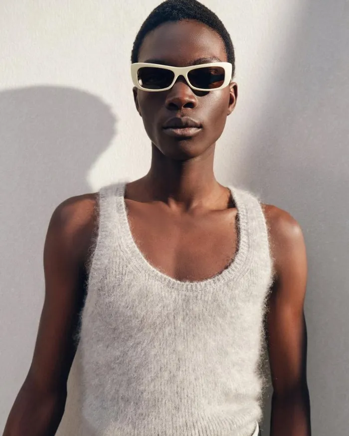 JACQUEMUS The Capri Sunglasses Beige WomenMen Sunglasses