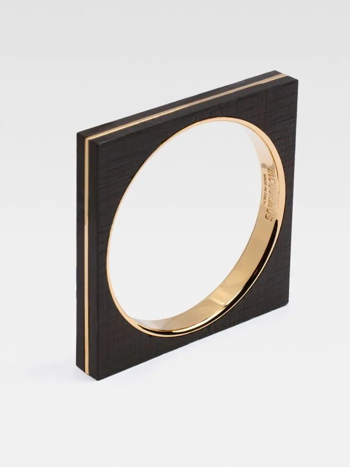 JACQUEMUS The Carr Bracelet Gold Brown Women Jewellery JACQUEMUS The Carr Bracelet Gold Brown Women Jewellery