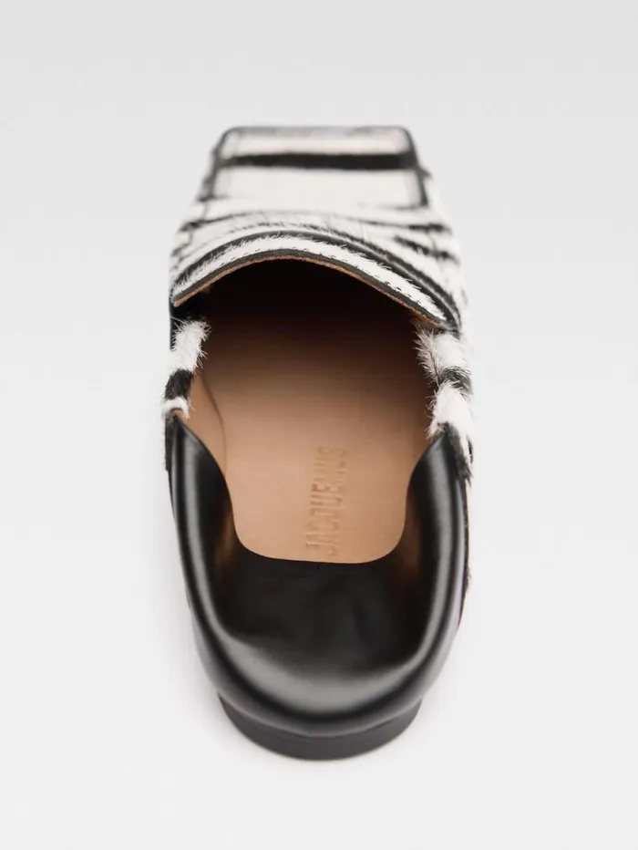 JACQUEMUS The Carr Loafers Black and White Zebra Men Shoes JACQUEMUS The Carr Loafers Black and White Zebra Men Shoes
