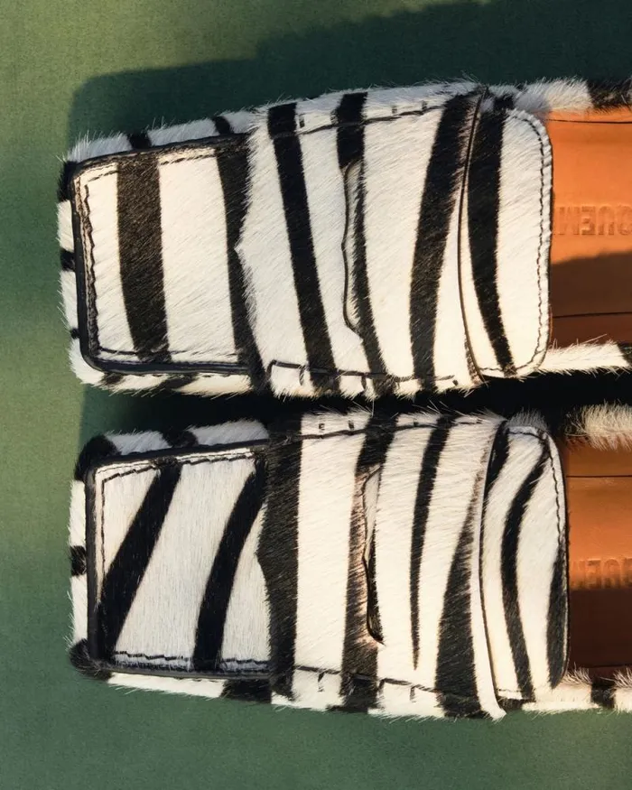 JACQUEMUS The Carr Loafers Black and White Zebra Men Shoes JACQUEMUS The Carr Loafers Black and White Zebra Men Shoes