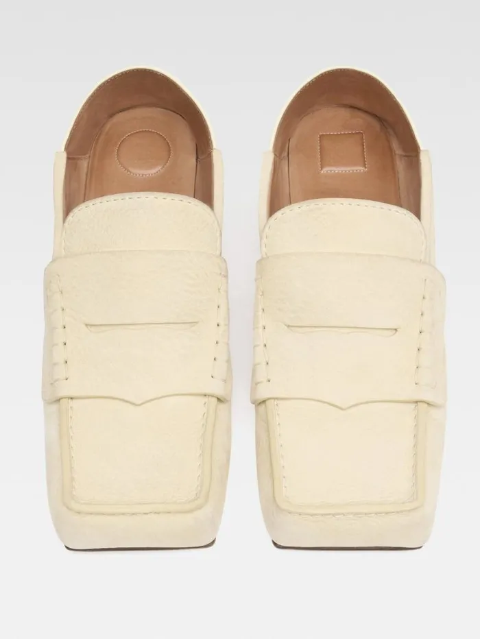 JACQUEMUS The Carr Loafers Pale Yellow Women Shoes JACQUEMUS The Carr Loafers Pale Yellow Women Shoes