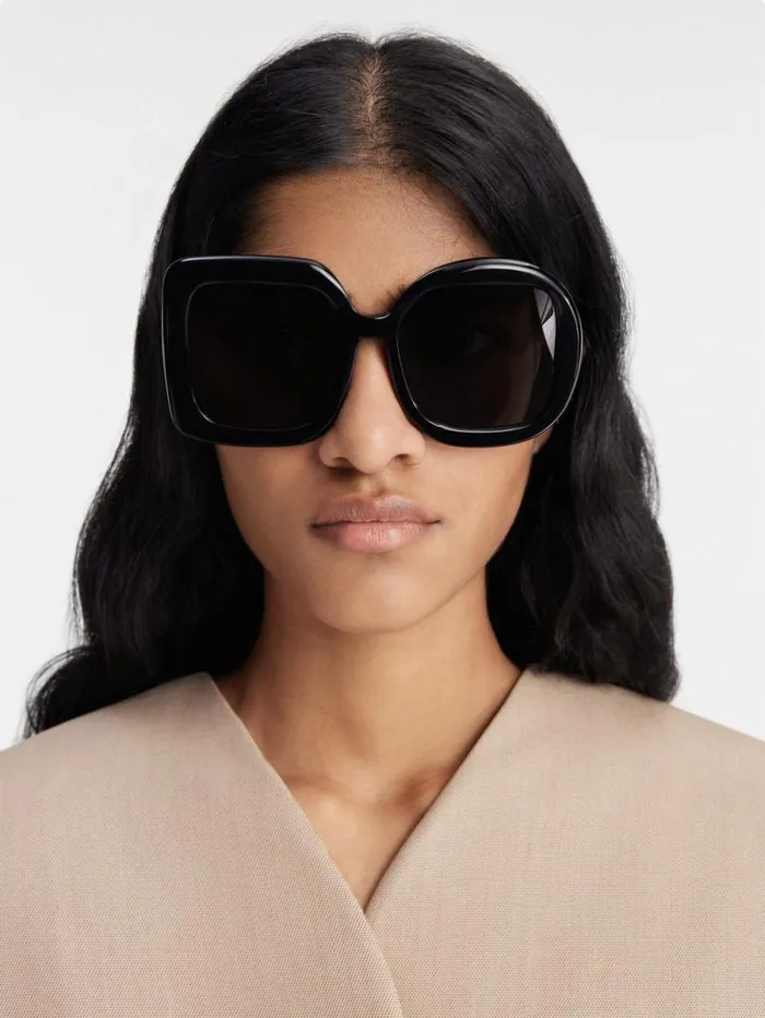 JACQUEMUS The Carr Rond Sunglasses Black WomenMen Sunglasses