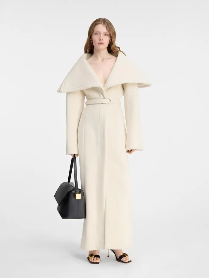 JACQUEMUS The Caruso Coat Offwhite Women Coats and Jackets