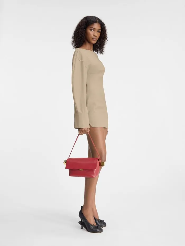 JACQUEMUS The Casaco Shirt Dress Beige Women Dresses and Skirts JACQUEMUS The Casaco Shirt Dress Beige Women Dresses and Skirts