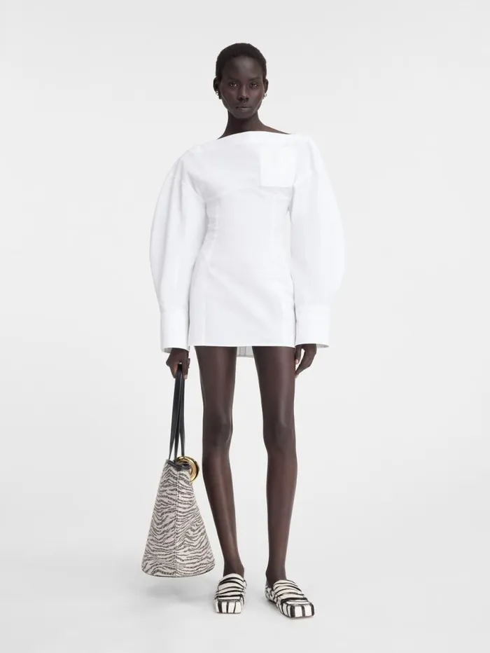 JACQUEMUS The Casaco Shirt Dress White Women Dresses and Skirts
