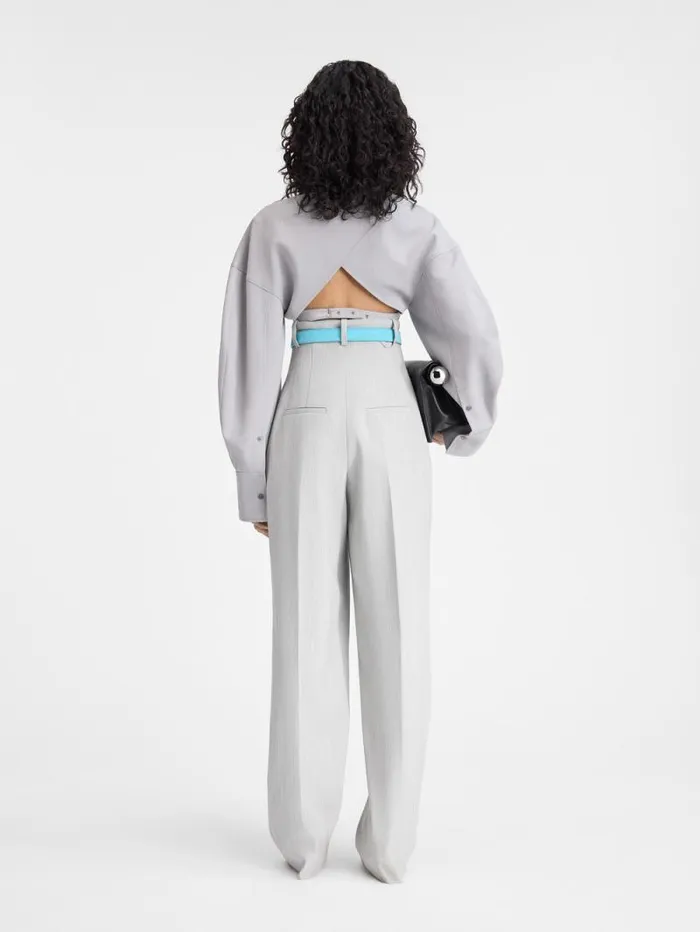 JACQUEMUS The Casaco Top Light Grey Women Tops and Shirts JACQUEMUS The Casaco Top Light Grey Women Tops and Shirts