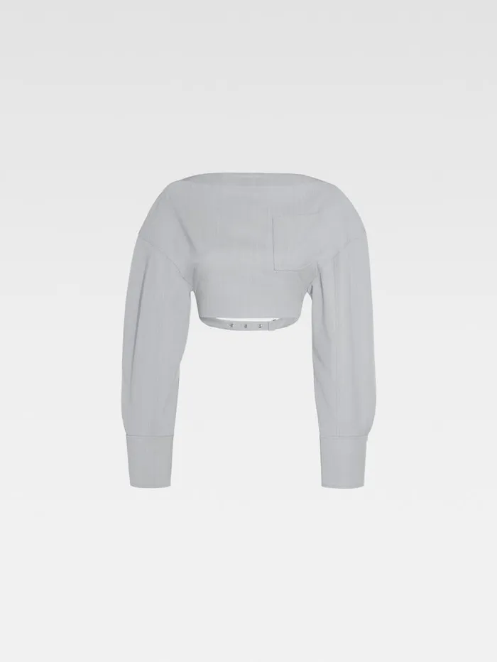 JACQUEMUS The Casaco Top Light Grey Women Tops and Shirts JACQUEMUS The Casaco Top Light Grey Women Tops and Shirts