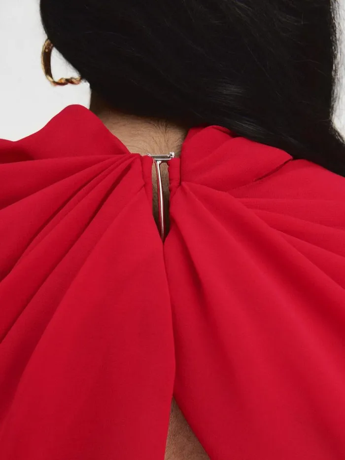 JACQUEMUS The Castagna Dress Red Women Dresses and Skirts JACQUEMUS The Castagna Dress Red Women Dresses and Skirts