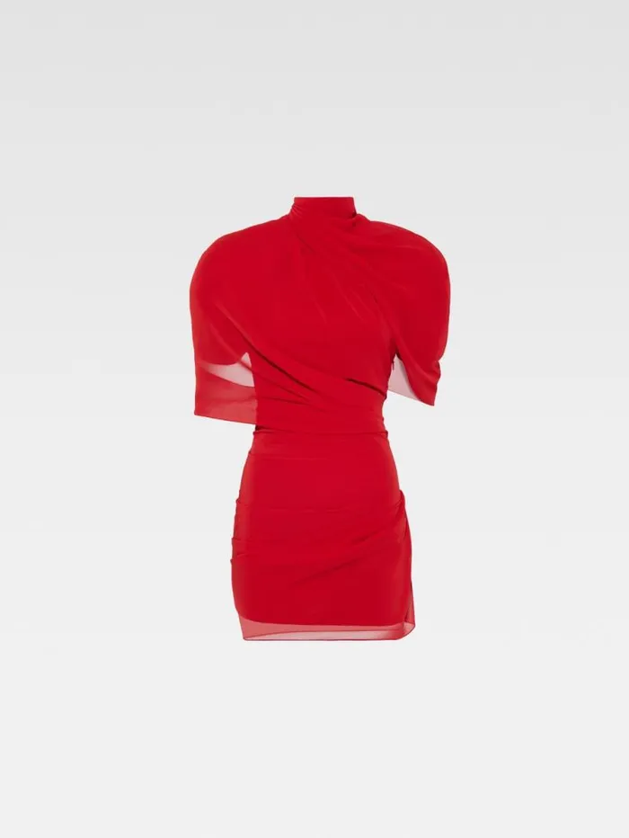 JACQUEMUS The Castagna Dress Red Women Dresses and Skirts JACQUEMUS The Castagna Dress Red Women Dresses and Skirts