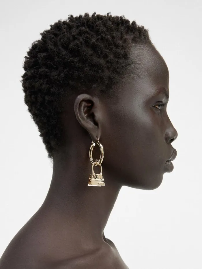 JACQUEMUS The Chiquito Hoops Earrings Light Gold Women Jewellery