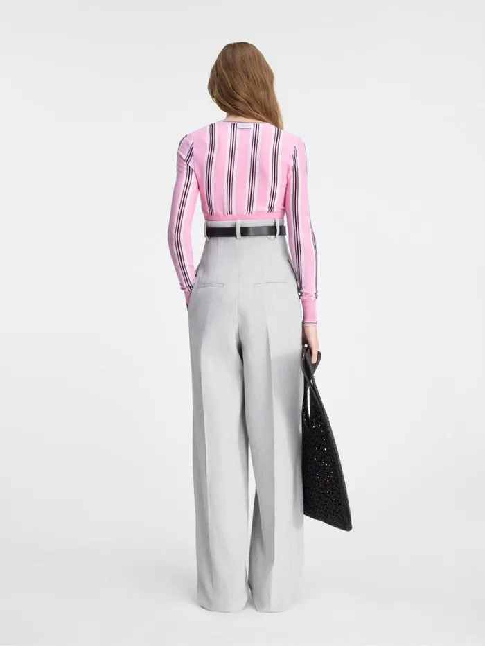 JACQUEMUS The Curzio Highwaisted Pants Light Grey Women Trousers and Shorts JACQUEMUS The Curzio Highwaisted Pants Light Grey Women Trousers and Shorts