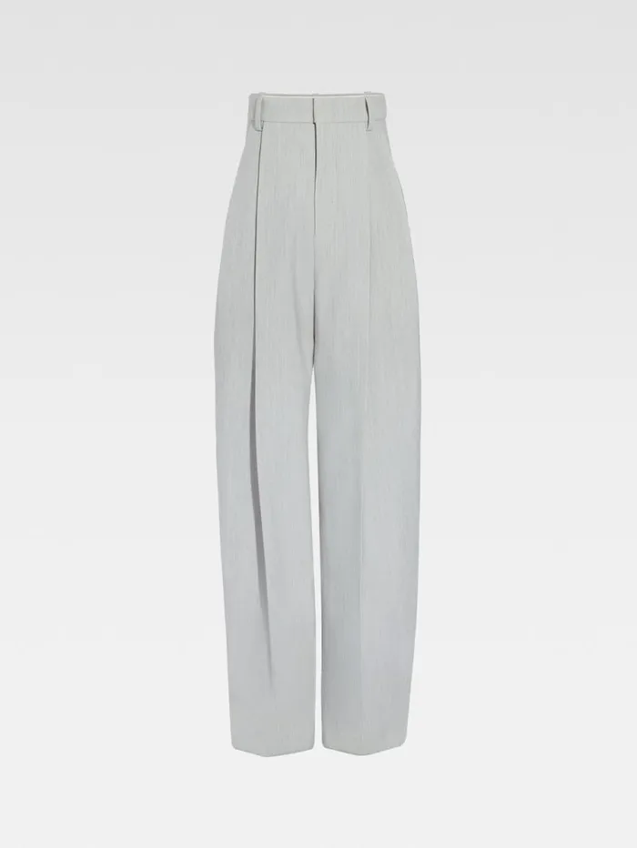 JACQUEMUS The Curzio Highwaisted Pants Light Grey Women Trousers and Shorts JACQUEMUS The Curzio Highwaisted Pants Light Grey Women Trousers and Shorts