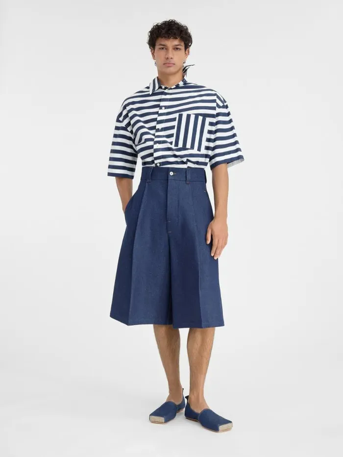 JACQUEMUS The DeNmes Ravello Denim Shorts Navy Men Denim