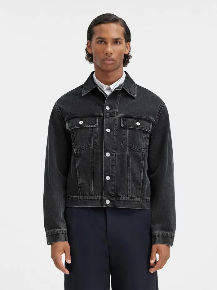JACQUEMUS The Denim DeNmes Jacket Black Men Denim JACQUEMUS The Denim DeNmes Jacket Black Men Denim