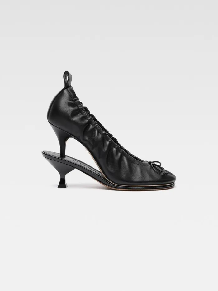 JACQUEMUS The Double Ballerina Heels Black Women Shoes
