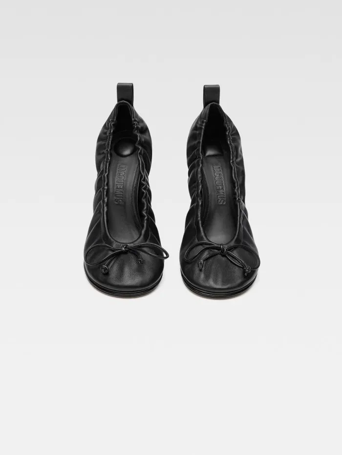 JACQUEMUS The Double Ballerina Heels Black Women Shoes