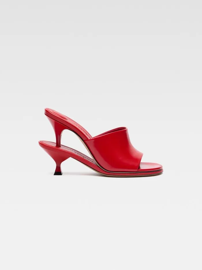 JACQUEMUS The Double Mules Red Women Shoes