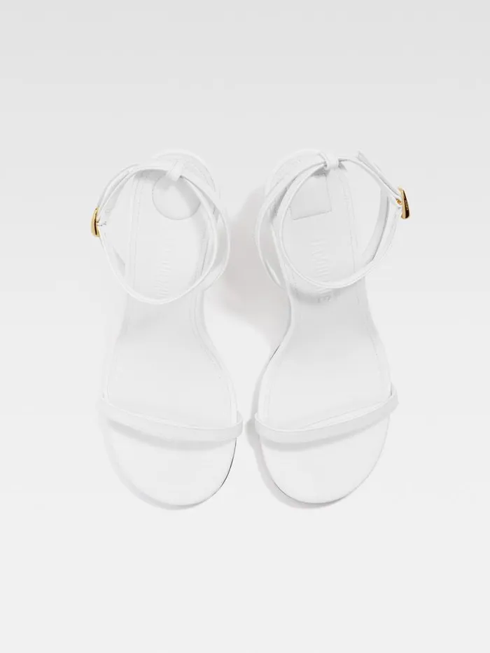 JACQUEMUS The Double Sandals White Women Shoes JACQUEMUS The Double Sandals White Women Shoes