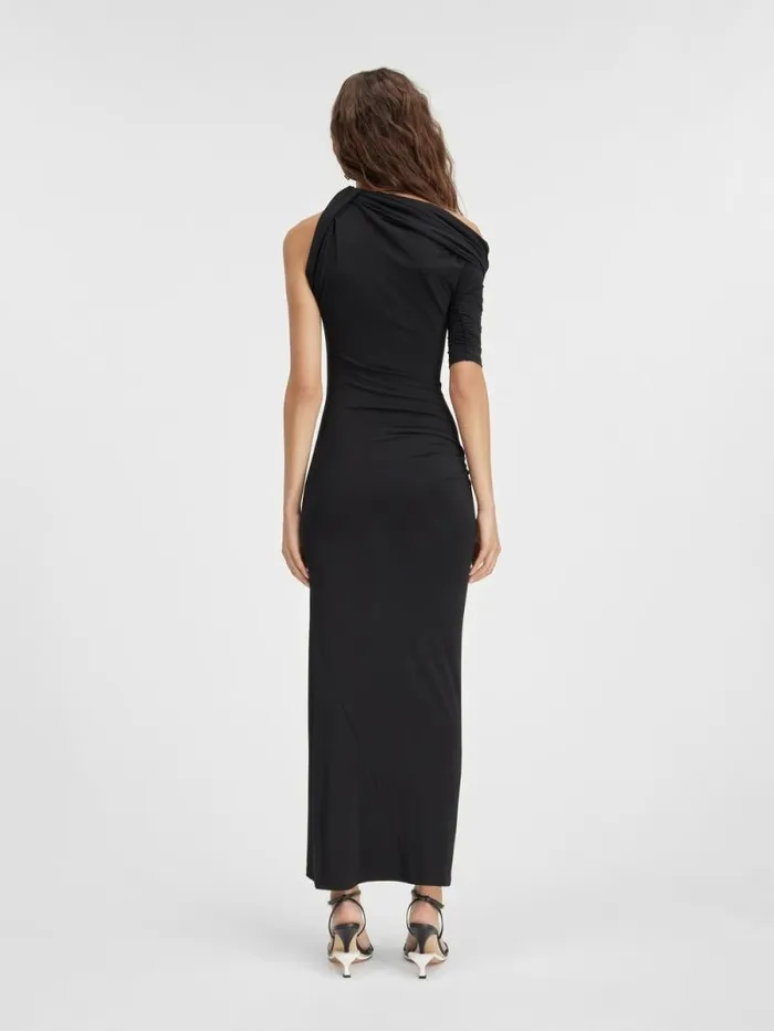 JACQUEMUS The Drapeado Dress Black Women Dresses and Skirts JACQUEMUS The Drapeado Dress Black Women Dresses and Skirts