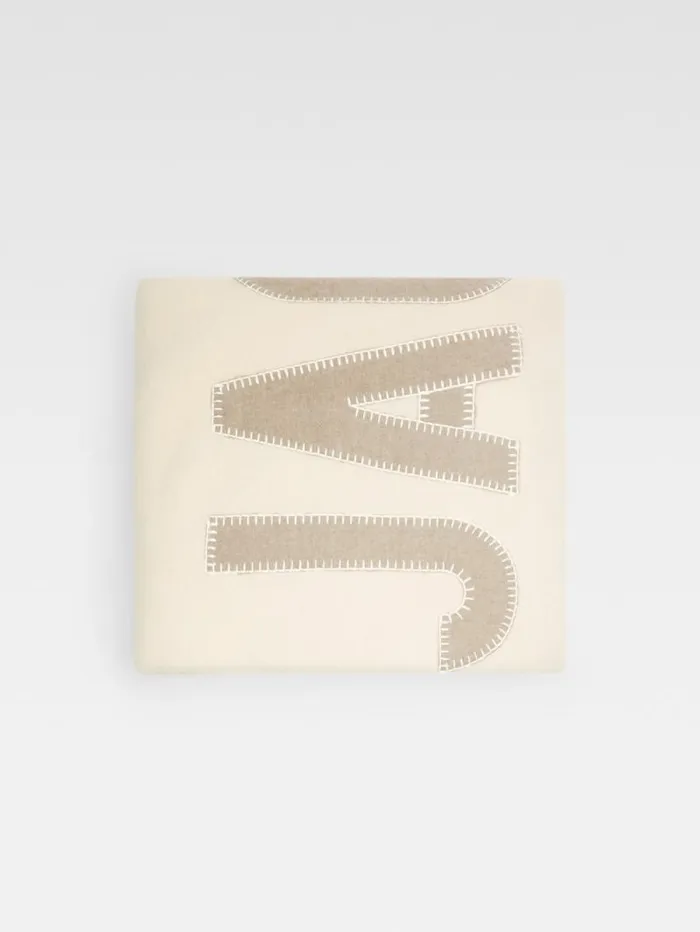 JACQUEMUS The Embroidered Jacquemus Plaid Offwhite WomenMen Textile Accessories