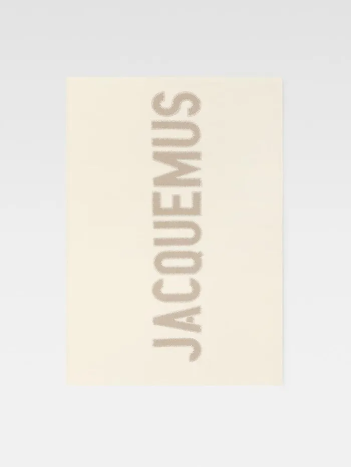 JACQUEMUS The Embroidered Jacquemus Plaid Offwhite WomenMen Textile Accessories JACQUEMUS The Embroidered Jacquemus Plaid Offwhite WomenMen Textile Accessories