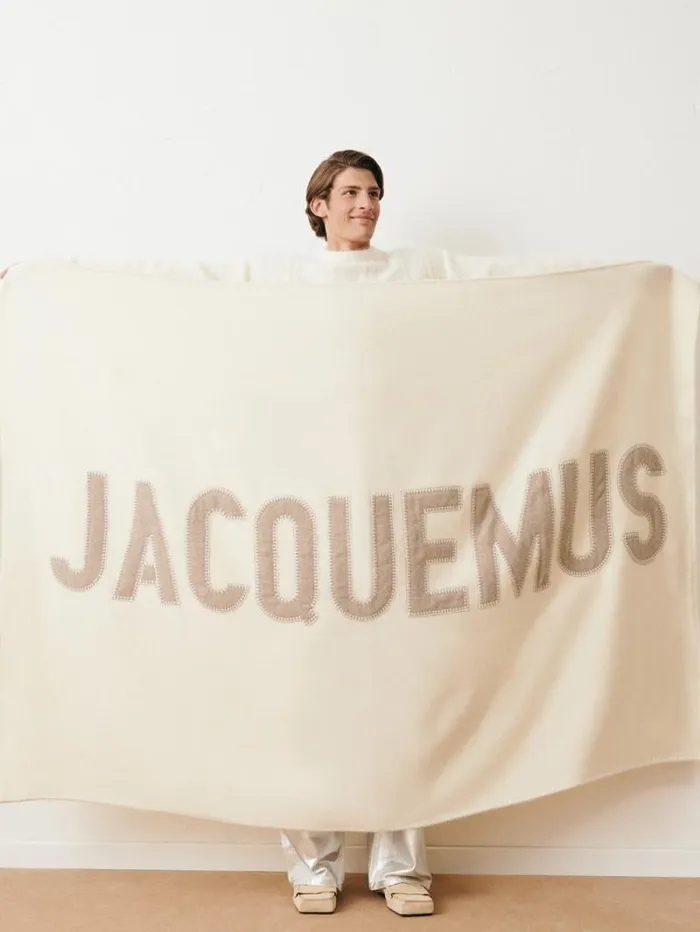 JACQUEMUS The Embroidered Jacquemus Plaid Offwhite WomenMen Textile Accessories JACQUEMUS The Embroidered Jacquemus Plaid Offwhite WomenMen Textile Accessories