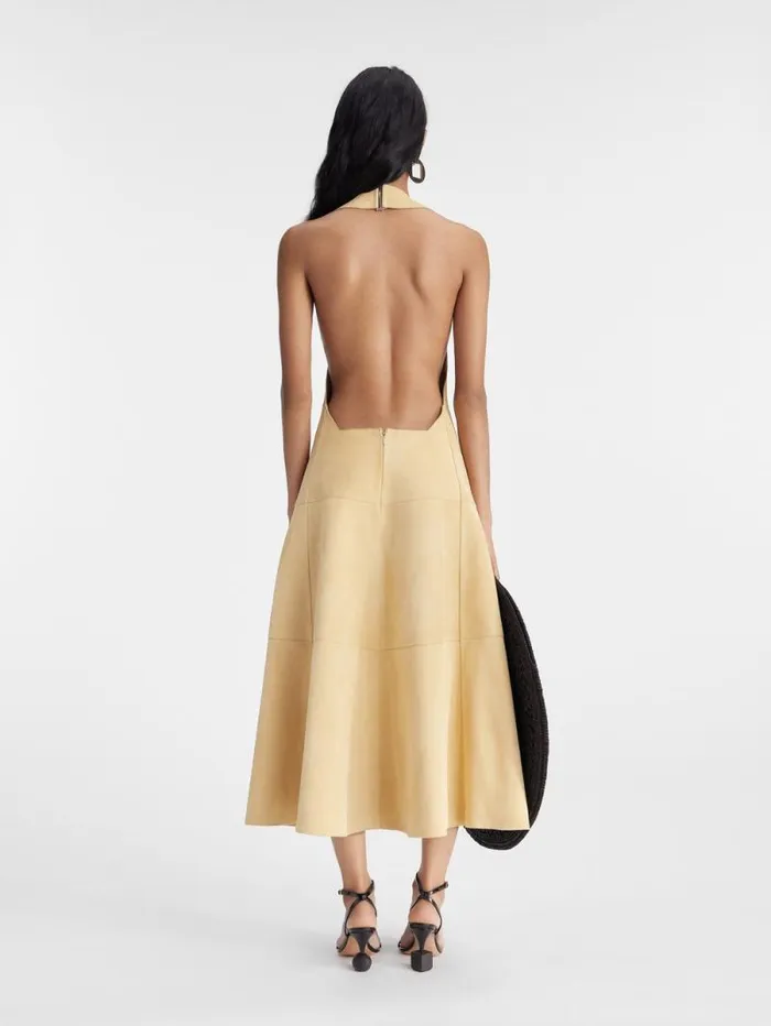 JACQUEMUS The Favola Dress Beige Women Dresses and Skirts JACQUEMUS The Favola Dress Beige Women Dresses and Skirts